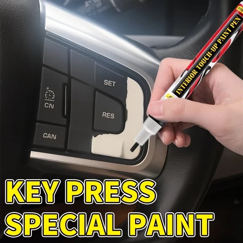 Car Interior Repair Pen Black Touch Up Dashboard Steering Wheel Fix
