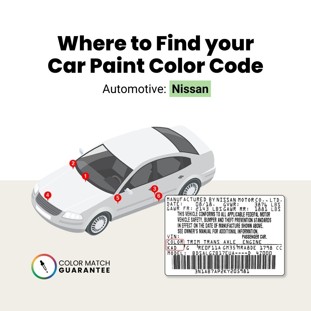 Nissan Touch Up Paint by TouchUpDirect – Brush or Spray Paint – Choose A Color
