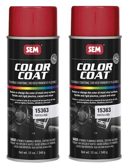 SEM 15363 Color Coat Portola Red Spray Paint Aerosol Can 12 oz. (2 Cans)