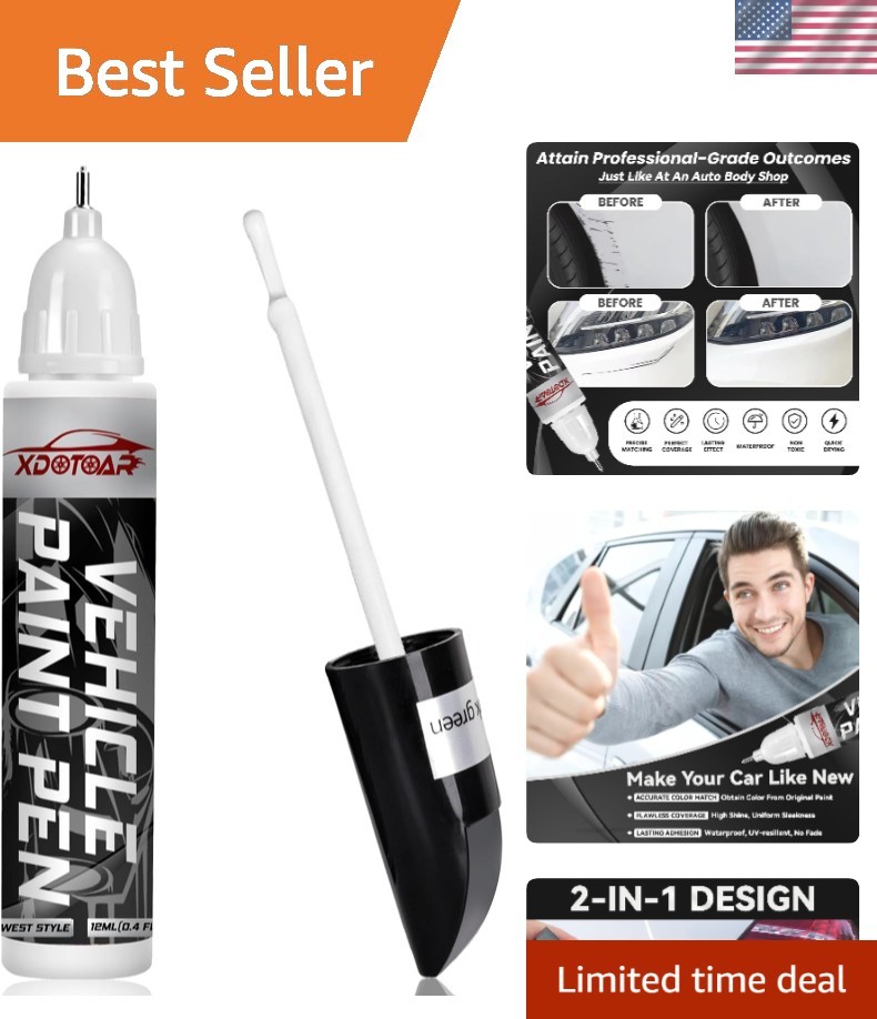 White Car Paint Touch Up Pen, Color Accurate Touch Up Paint for Cars, Profess…