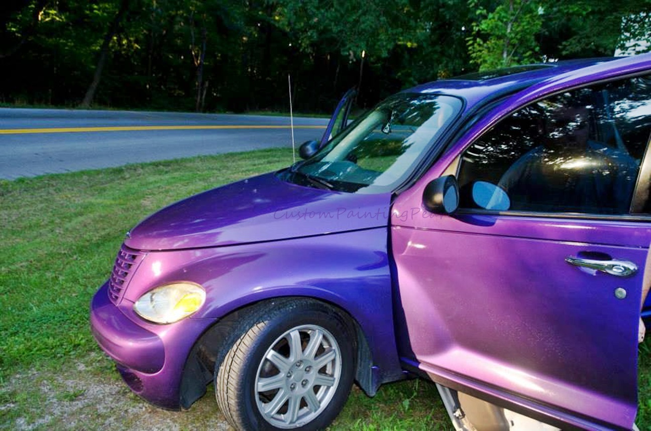 25g Candy PURPLE Pearl Pigment auto paint HOK HVLP SPRAY GUN Dupont