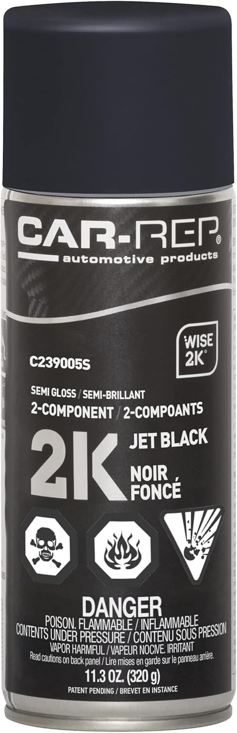 Car-Rep 2K Epoxy DTS Jet Black Satin RAL9005 400ml