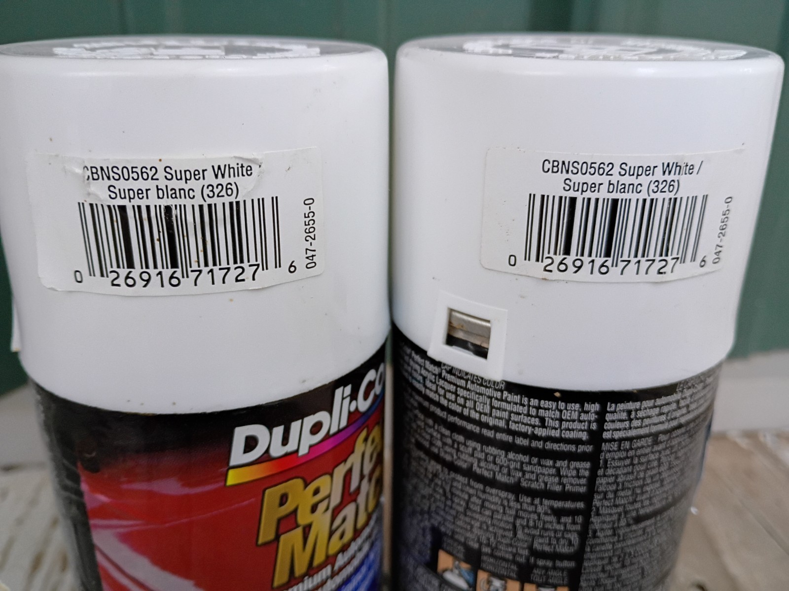 Dupli-ColorPerfectMatch8ozSuperWhiteProfesionalAutomotiveSprayPaintSet Lot2