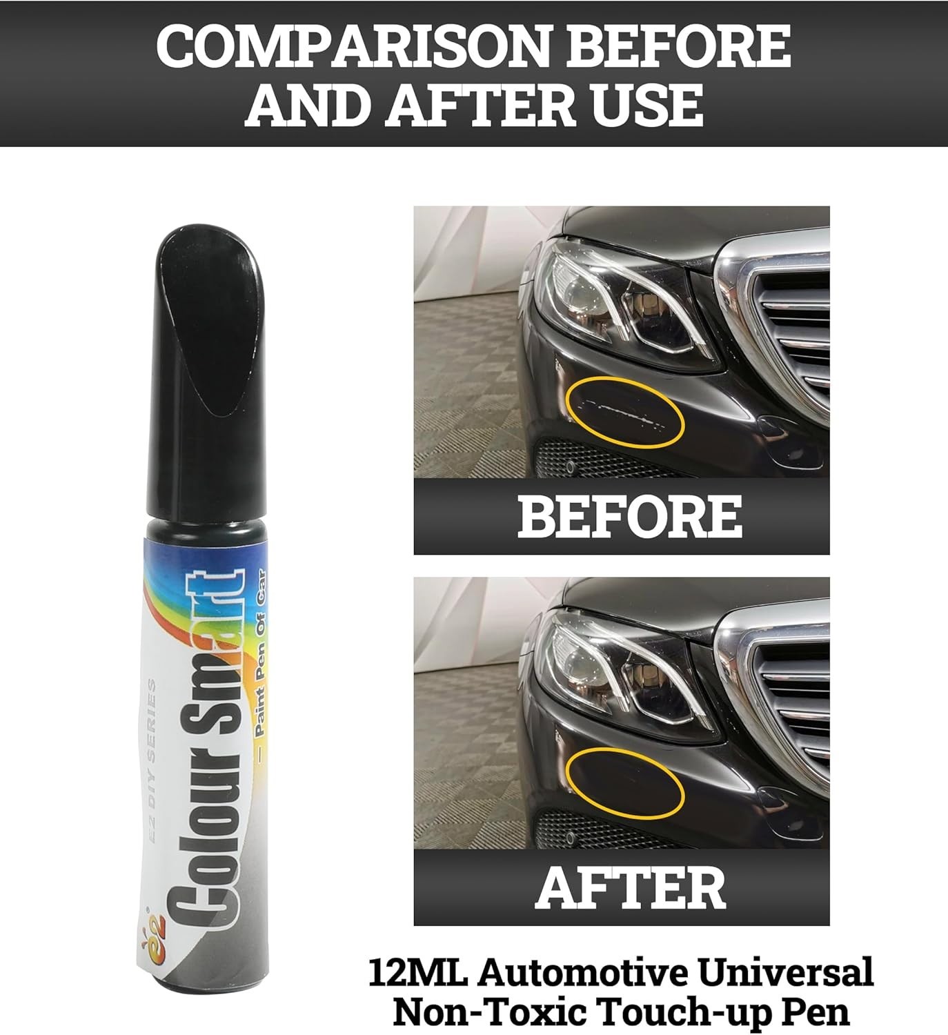 Fast-Drying Black Car Touch Up Paint Pen for Effortless Scratch Repair