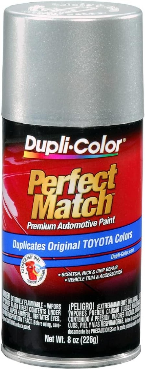 Dupli-Color Perfect Match Millennium Silver Aerosol Paint for Toyota – 1C0, 8 oz