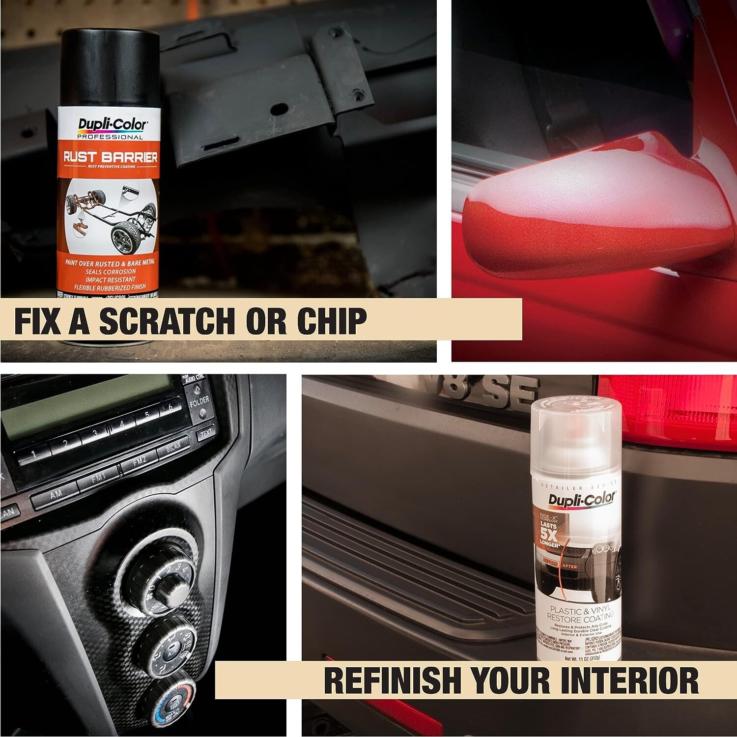 Dupli-Color 11oz CHROME Automotive Metallic Spray Paint CS101 Trim Grills Bumper