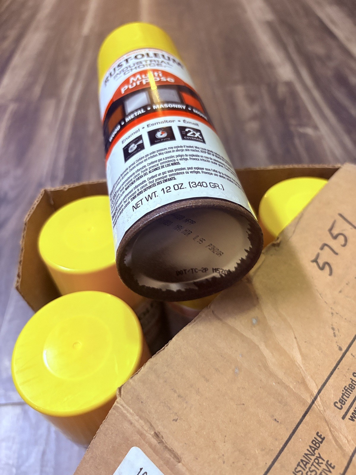 Safety Yellow Spray Paint Gloss Rust-Oleum Multi-Purpose Spray Paint 12oz 6pcs