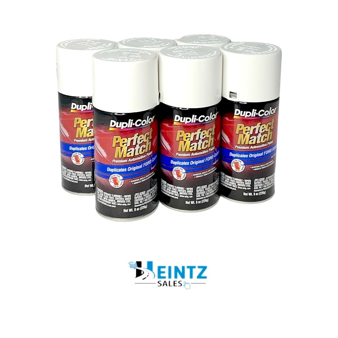 Duplicolor BFM0335 Perfect Match Ford Performance White 8oz WB/WP/WT/YA (6 PACK)