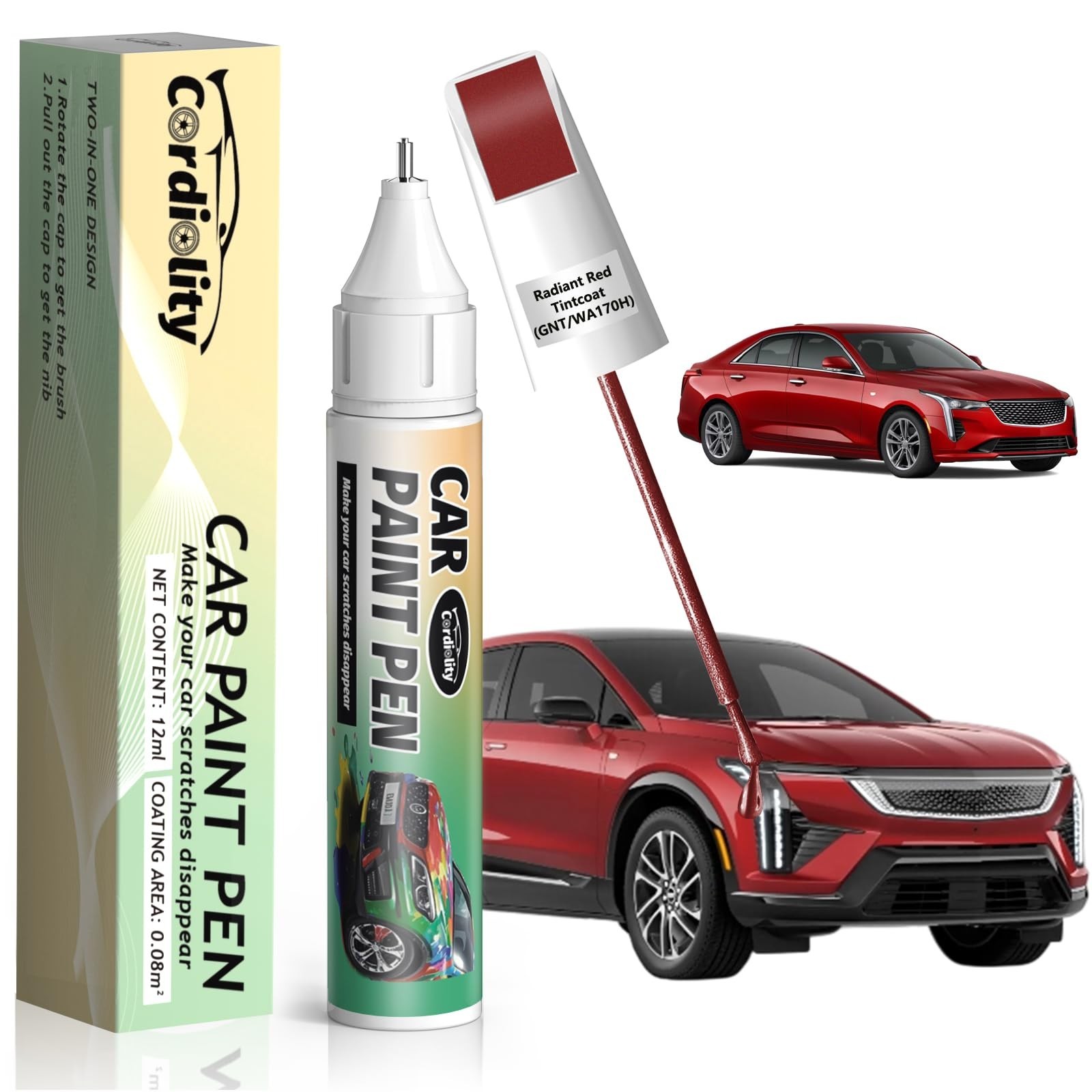Radiant Red Touch Up Paint Pen for Car Scratch Repair – Quick & Easy Auto Fix