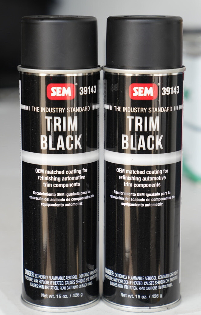 SEM 39143 Trim Black Aerosol Spray Can Automotive Paint. 2 Pack
