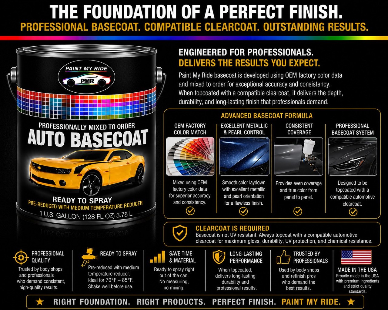 RTS Basecoat Paint Gallon for 1950 Chevrolet Crystal Green 426