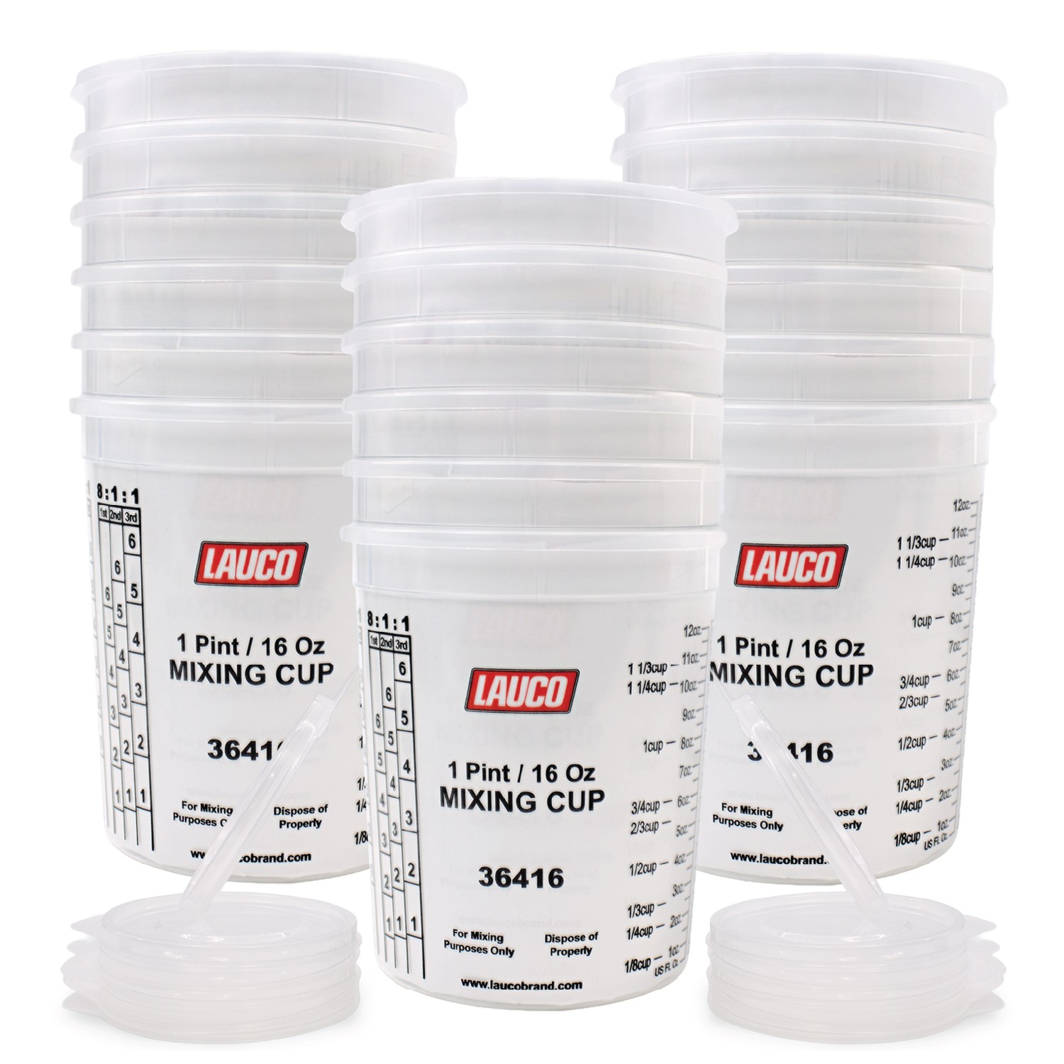Paint & Epoxy Mixing Cups Buckets – 174 Ounce 5-Quart – Calibrated Mixing ratios
