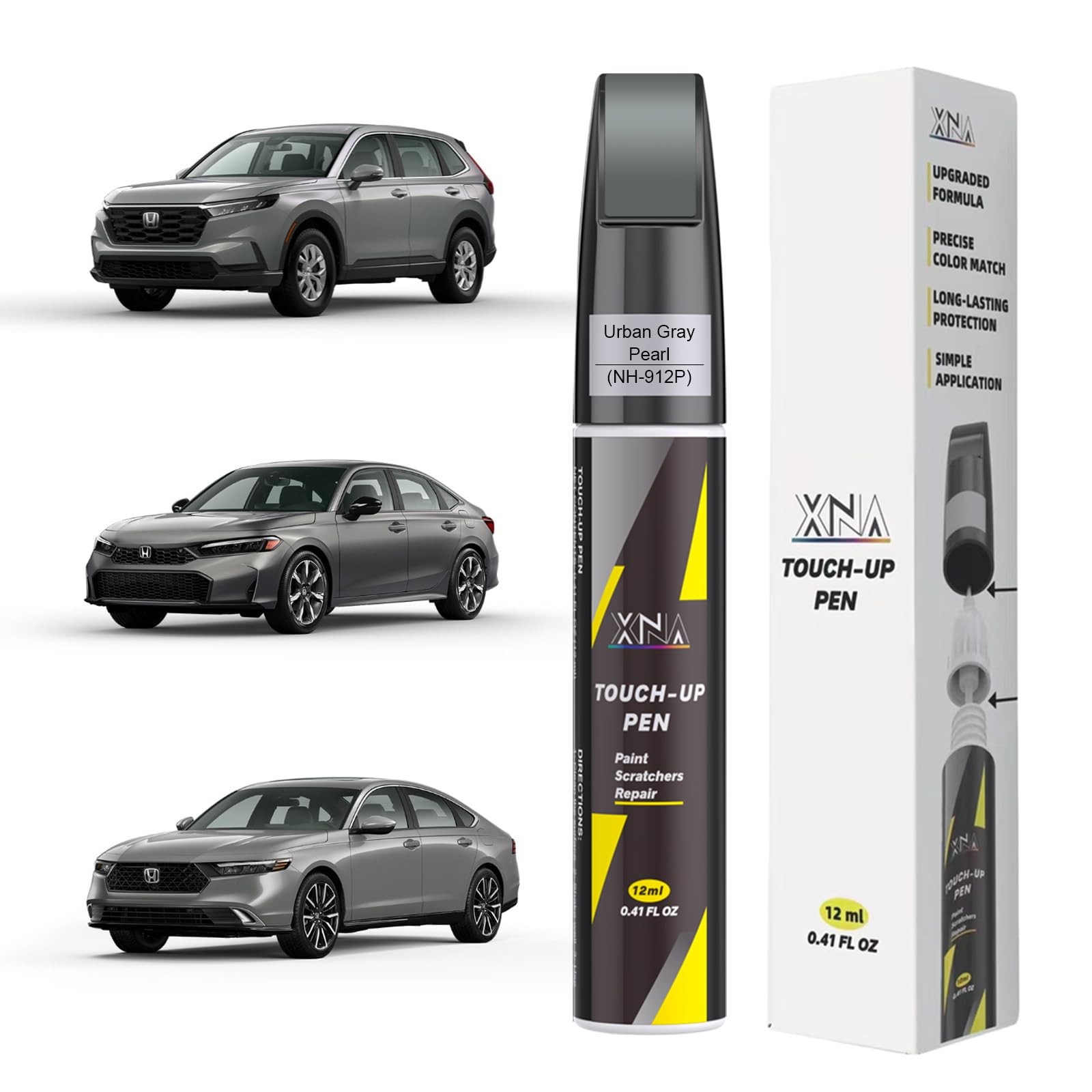 Touch Up Paint Kit For Honda NH-912P Urban Gray Pearl Scratch Repair Kit
