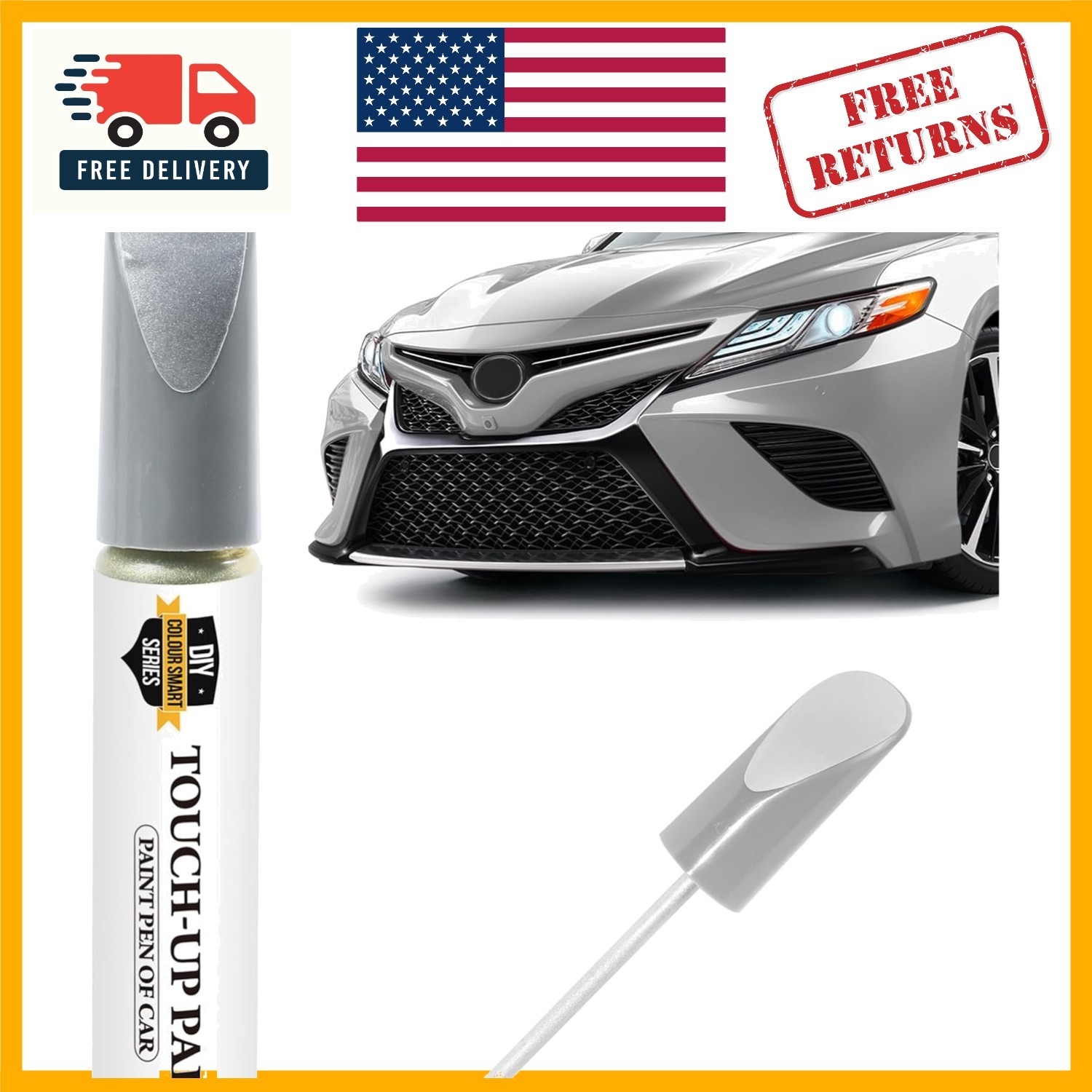 Effortless Car Scratch Repair – 0.4 oz Silver Touch Up Paint Pen with Applicator