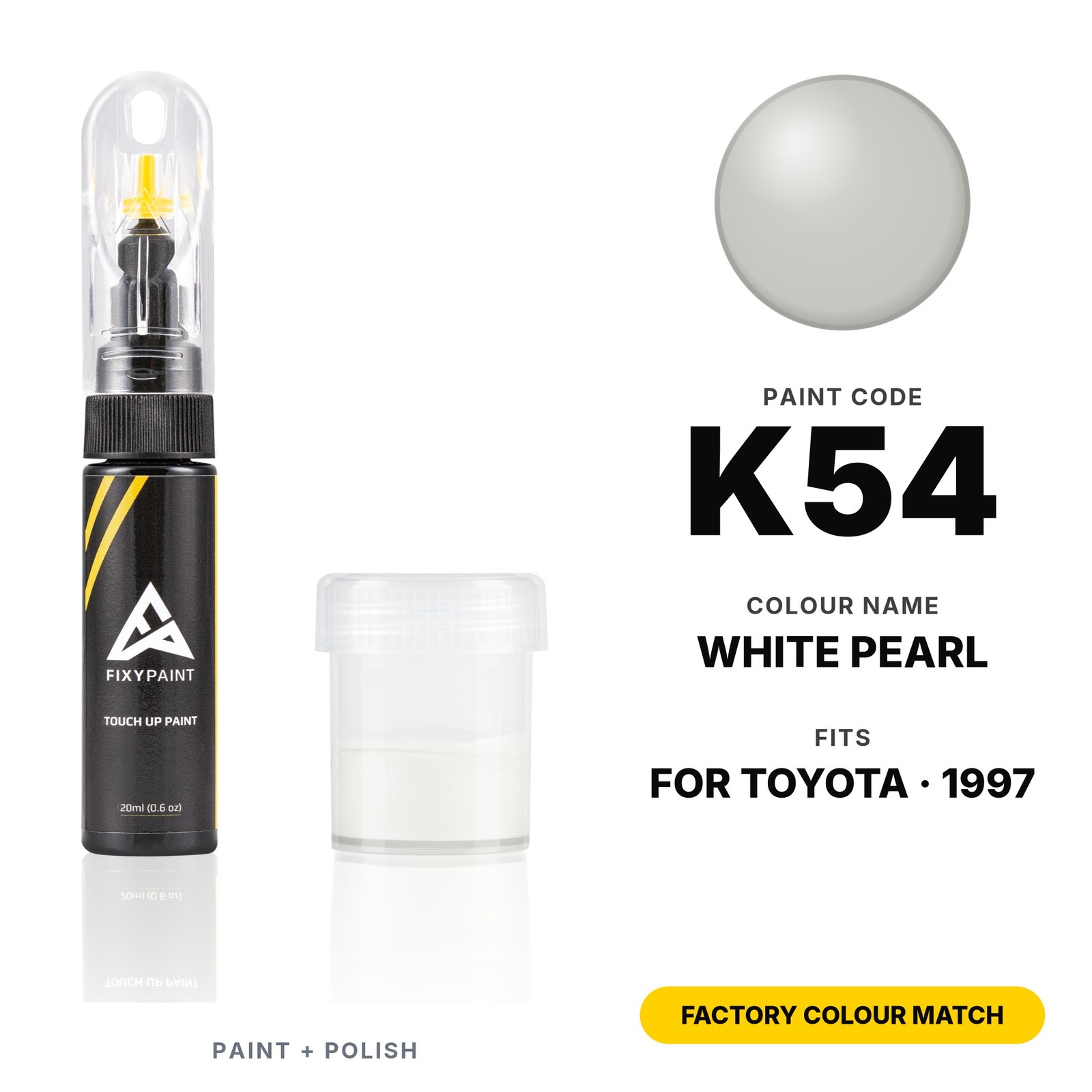 Touch Up Paint For Toyota K54 White Pearl Set Ute Scratch Repair Paint