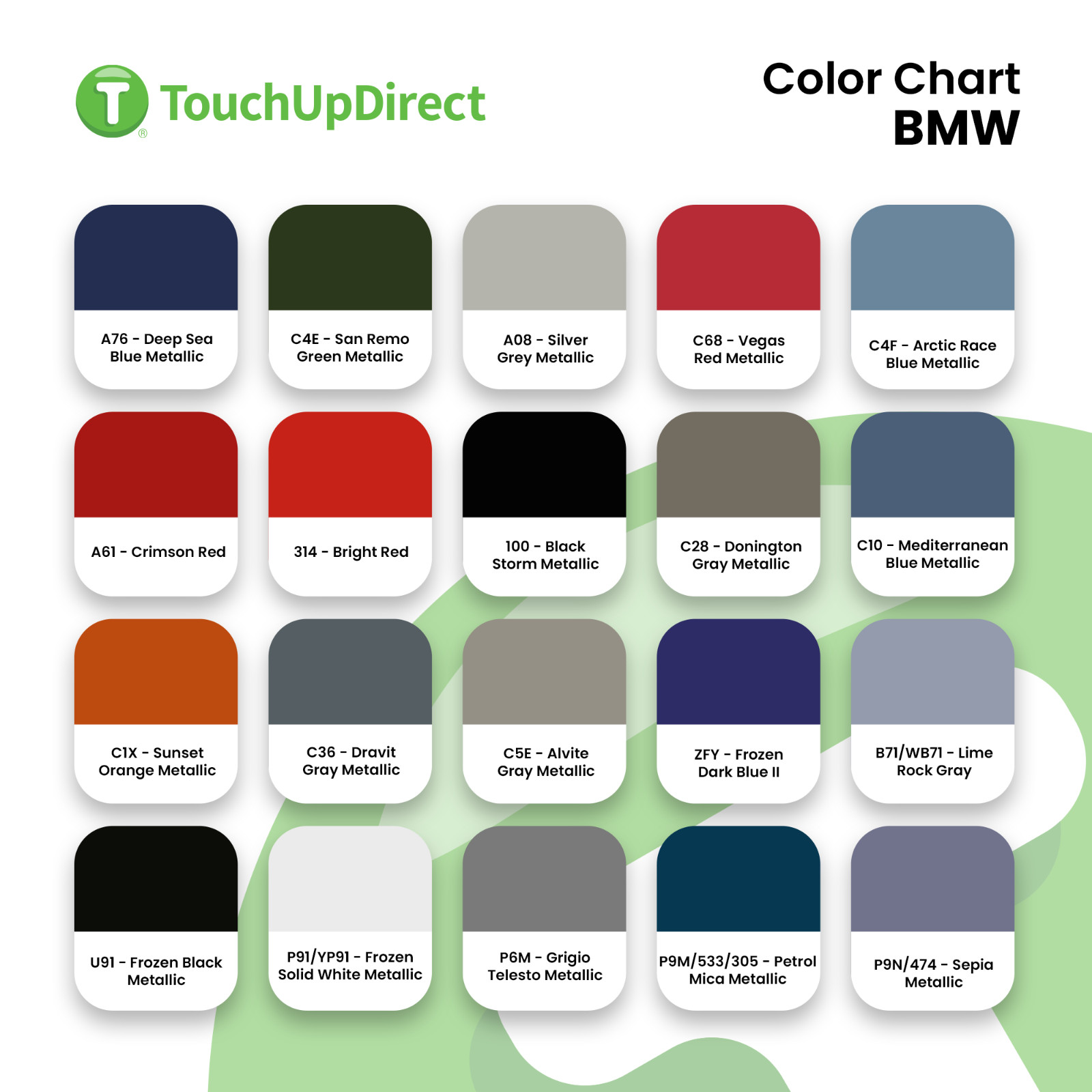 BMW Touch Up Paint by TouchUpDirect – Brush or Spray Paint – Choose Your Color