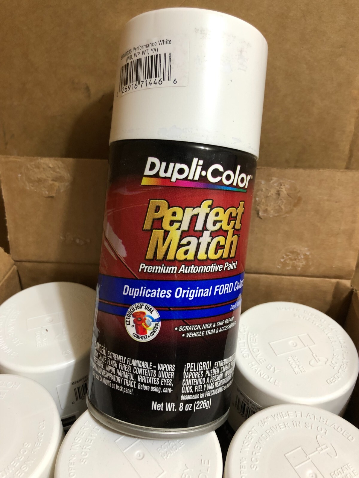Duplicolor BFM0335 Perfect Match Ford Performance White 8 oz BOX OF 6x