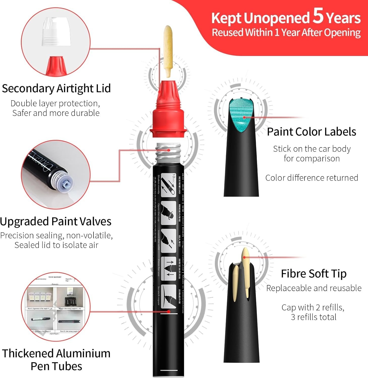 BMW Green Touch Up Paint Pen – High-Gloss Finish, Waterproof