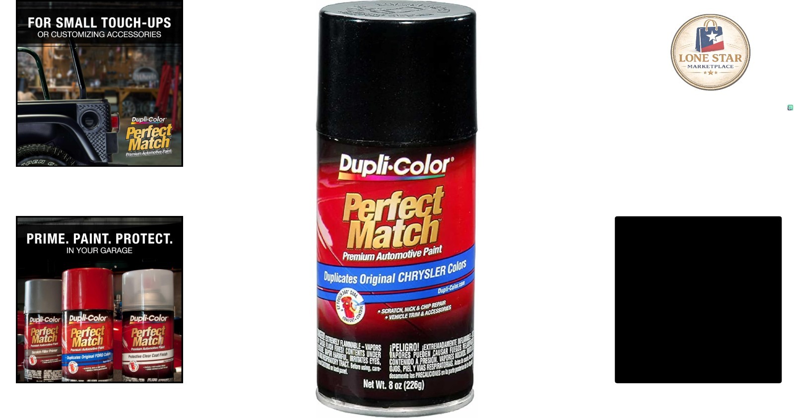 8 oz. Fast-Drying Brilliant Black Pearl Spray for Cars – Exact Color Match Paint