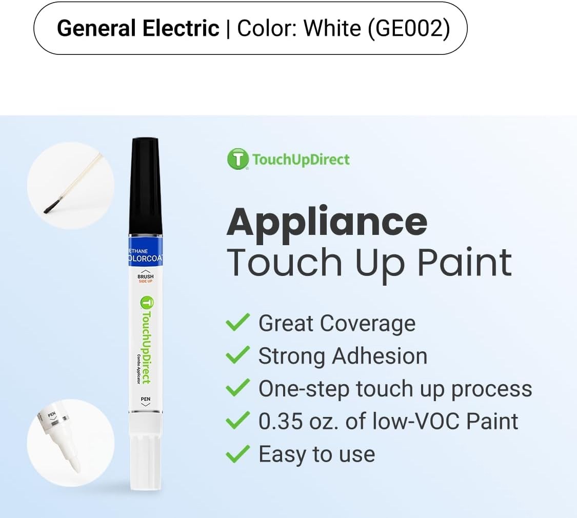 Fast Drying General Electric White Appliance Touch Up Paint – 0.35oz Can