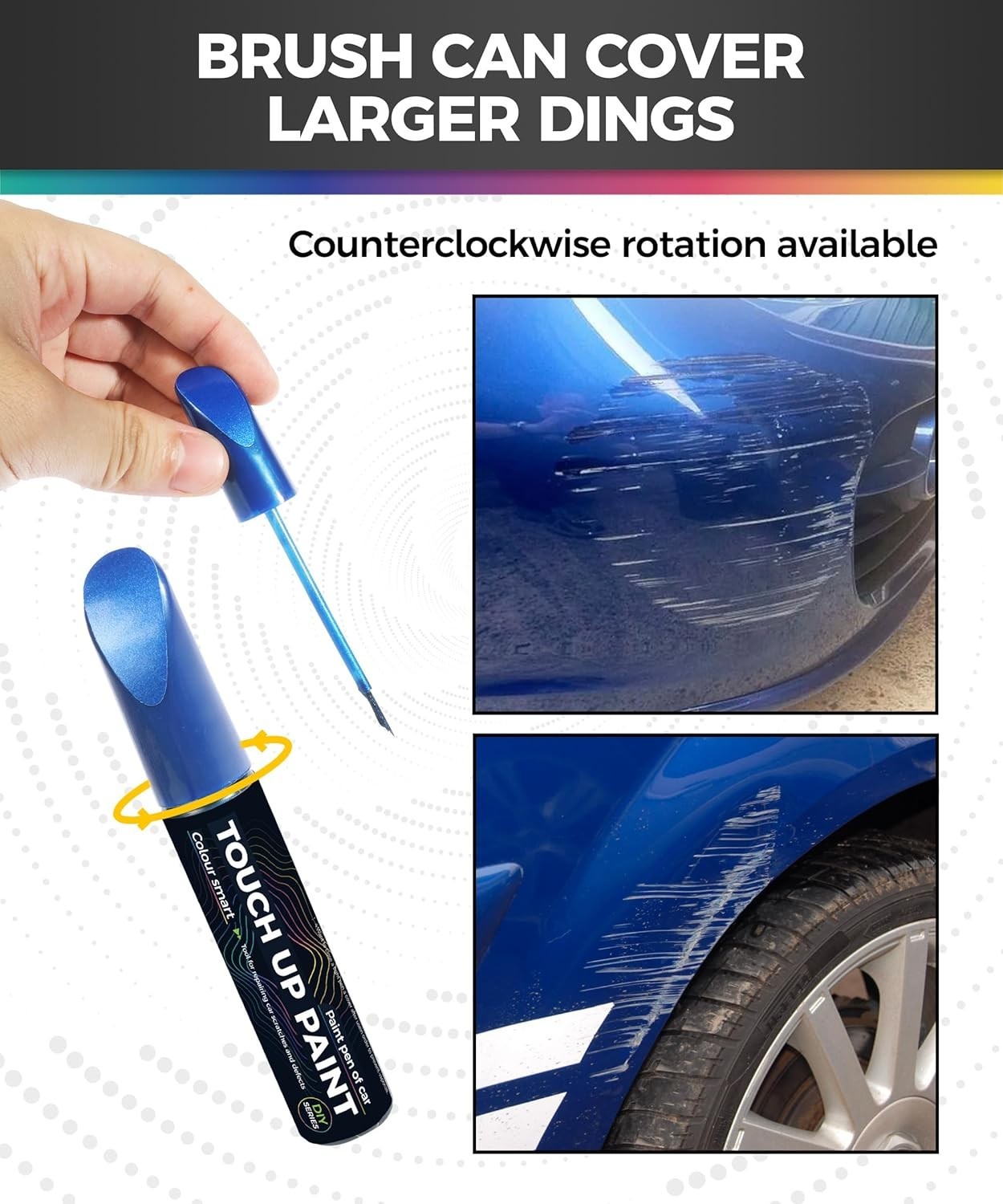 Automotive Touch Up Paint Pen 12ml Blue Waterproof Scratch Repair for Cars