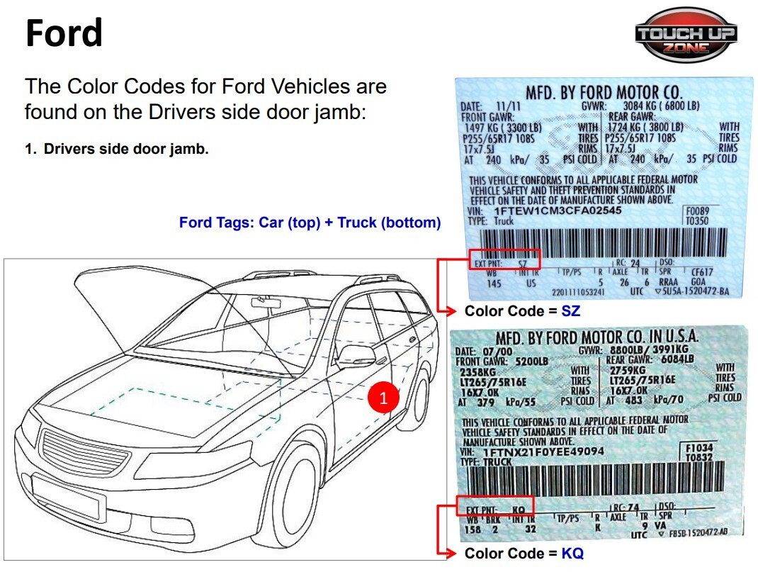 Ford Ingot Silver Metallic Color Code UX – Aerosol Paint and Clear