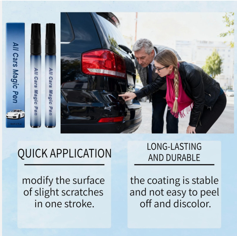 2 Pack All Cars Magic Pen Scratch Remover Clear Coat Repair Applicator Tool Set