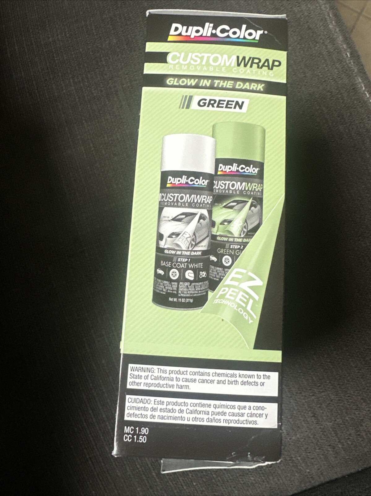 Duplicolor CWRC871 Custom Wrap Glow in the Dark Green Kit – Removable Coating