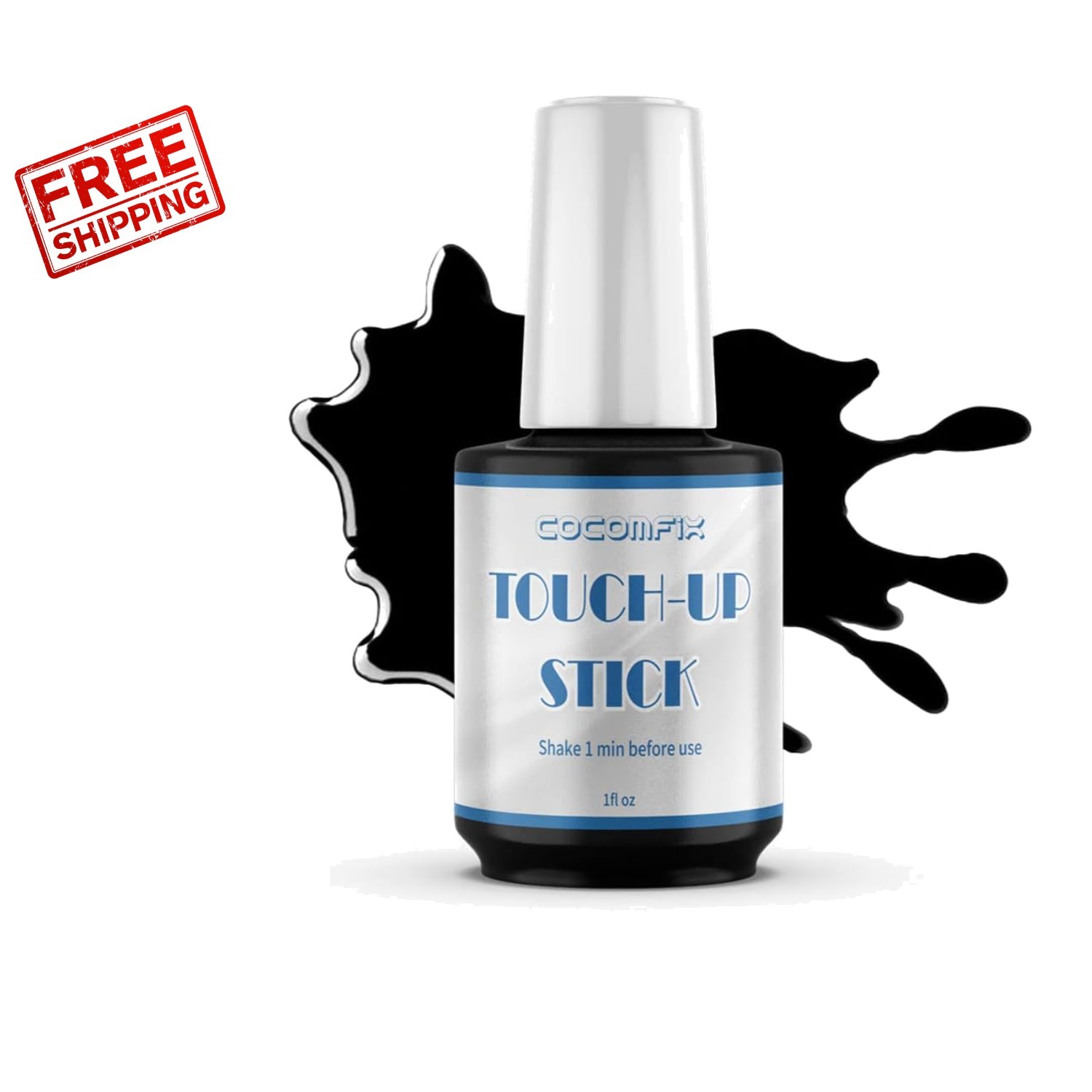 1 Fl Oz Black Enamel Touch Up Paint – Waterproof & Fast-Drying for Appliances
