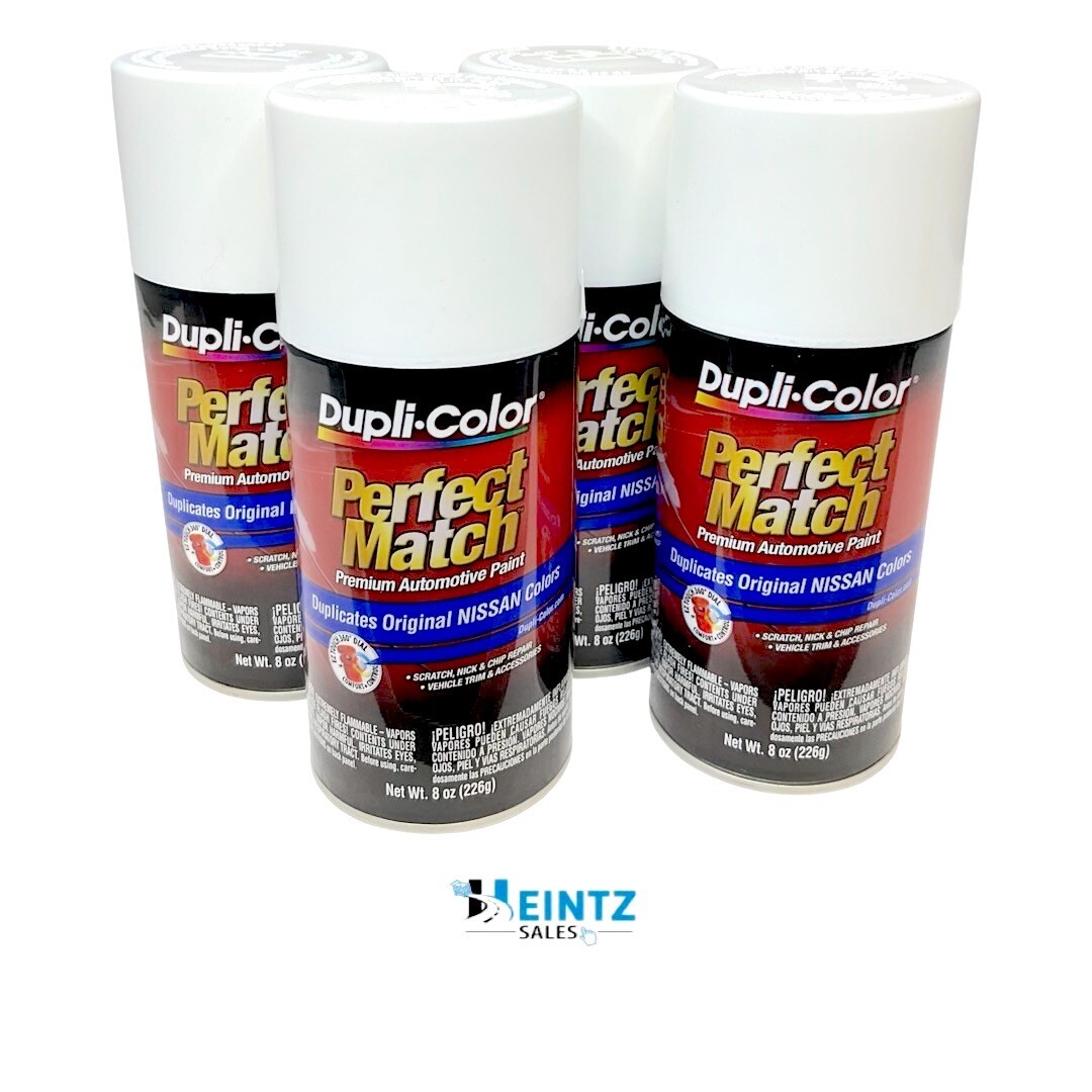 Duplicolor BNS0583 Perfect Match Nissan Cloud White QM1 – 8oz Aerosol (4 PACK)