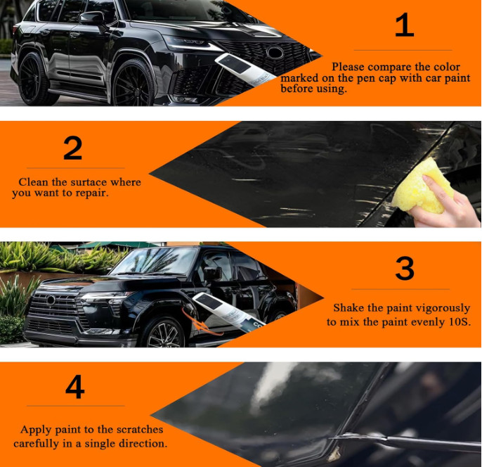 Caviar(223) Touch Up Paint for Lexus, Car Paint Pen Scratch Repair Two-In-One T