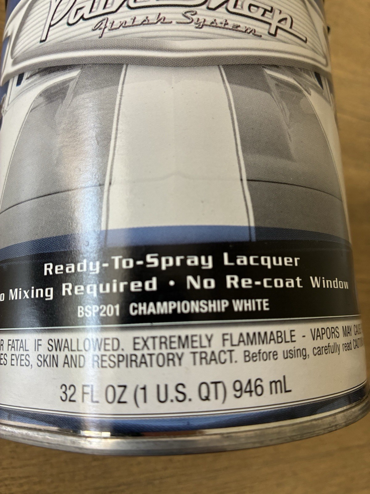Paint Shop Finish System – Championship White Quart NEW