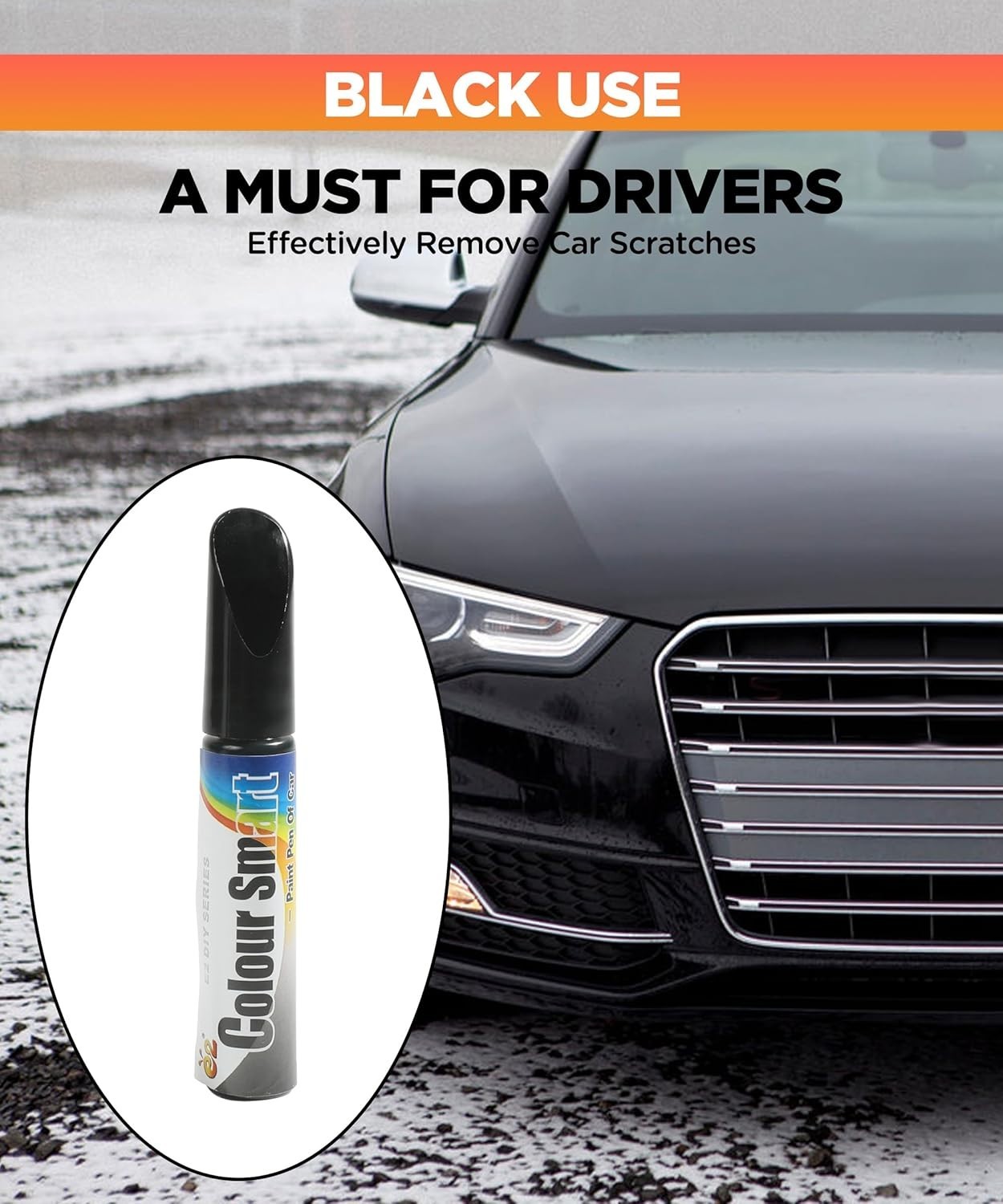 Fast-Drying Car Scratch Remover Pen – 0.04 oz Touch-Up Paint for Deep Scratches