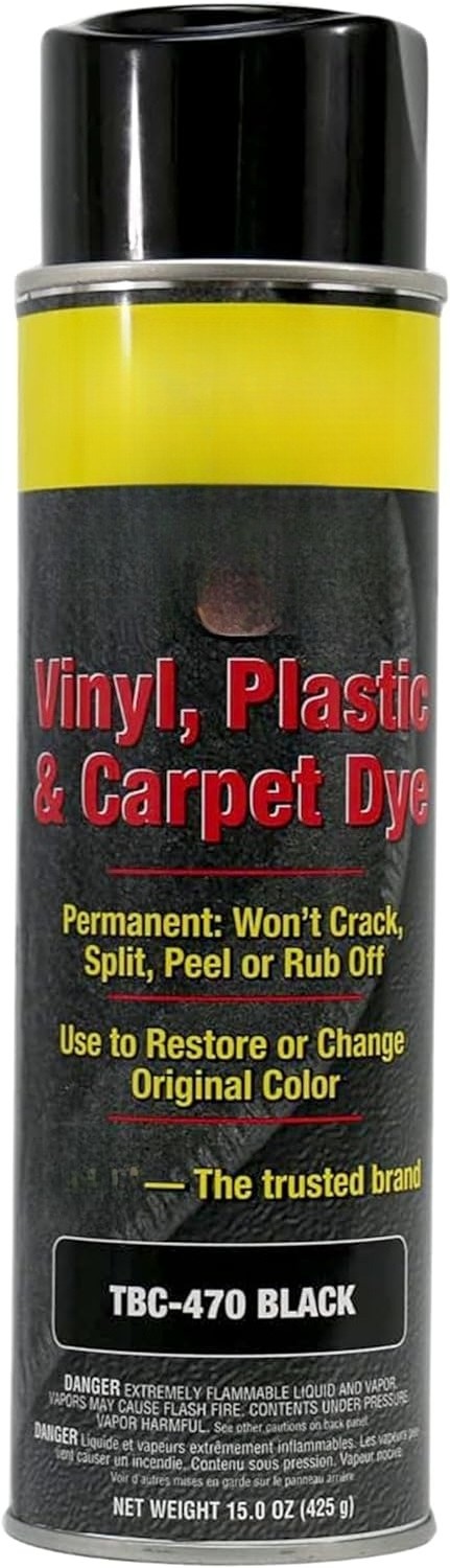 Big Can Black Spray Dye – 15oz Carpet, Vinyl, Fabric & Upholstery Restorer