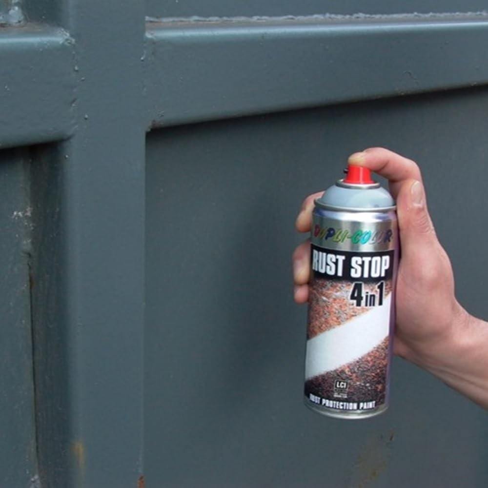 Rust Stop RAL 9005, Jet Black, Semi-Gloss 400 ml, Durable Rust Protection Sp…