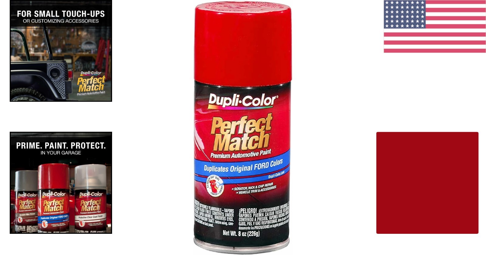 E7 Perfect Match Ford Cardinal Red Automotive Spray – 8 oz. Fast-Drying Paint