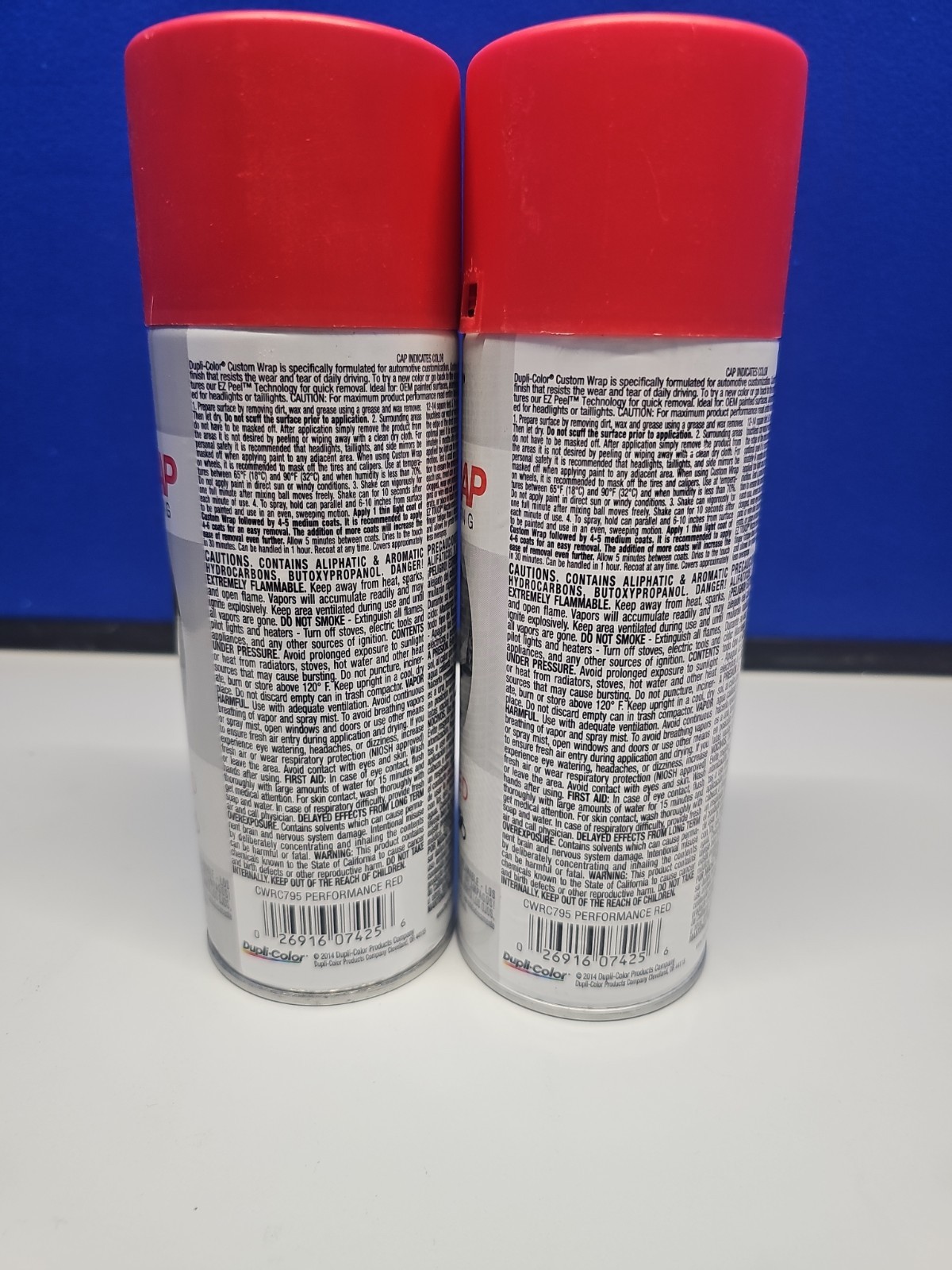 2 Cans DupliColor Cwrc795 Custom Wrap Removable Coating Performance Red