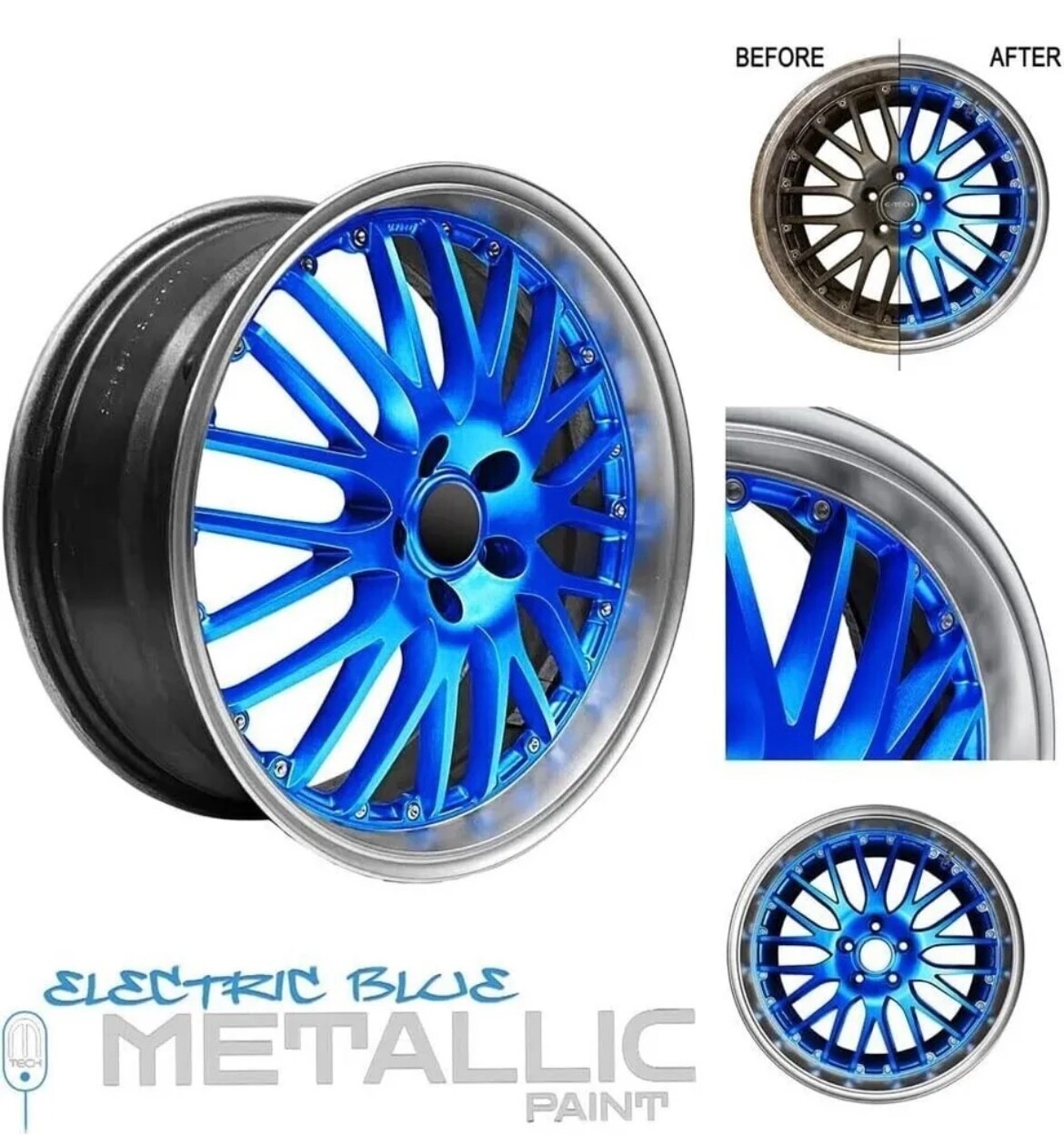E-TECH Metallic Paint Electric Blue 400ml Multi-Purpose Interior & Exterior DIY