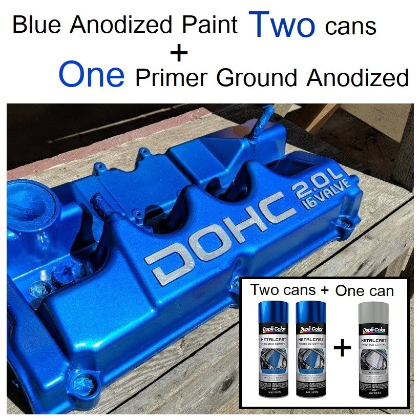 3PK Anodized Blue Caliper Paint +Primer Ground Chrome Engine Enamel Coating Cans