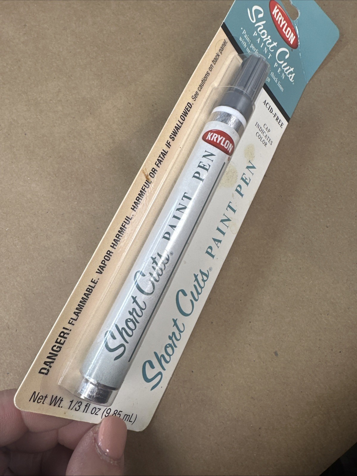 Krylon KSCP902 Short Cuts Paint Pen, Chrome, .33 Ounce NEW