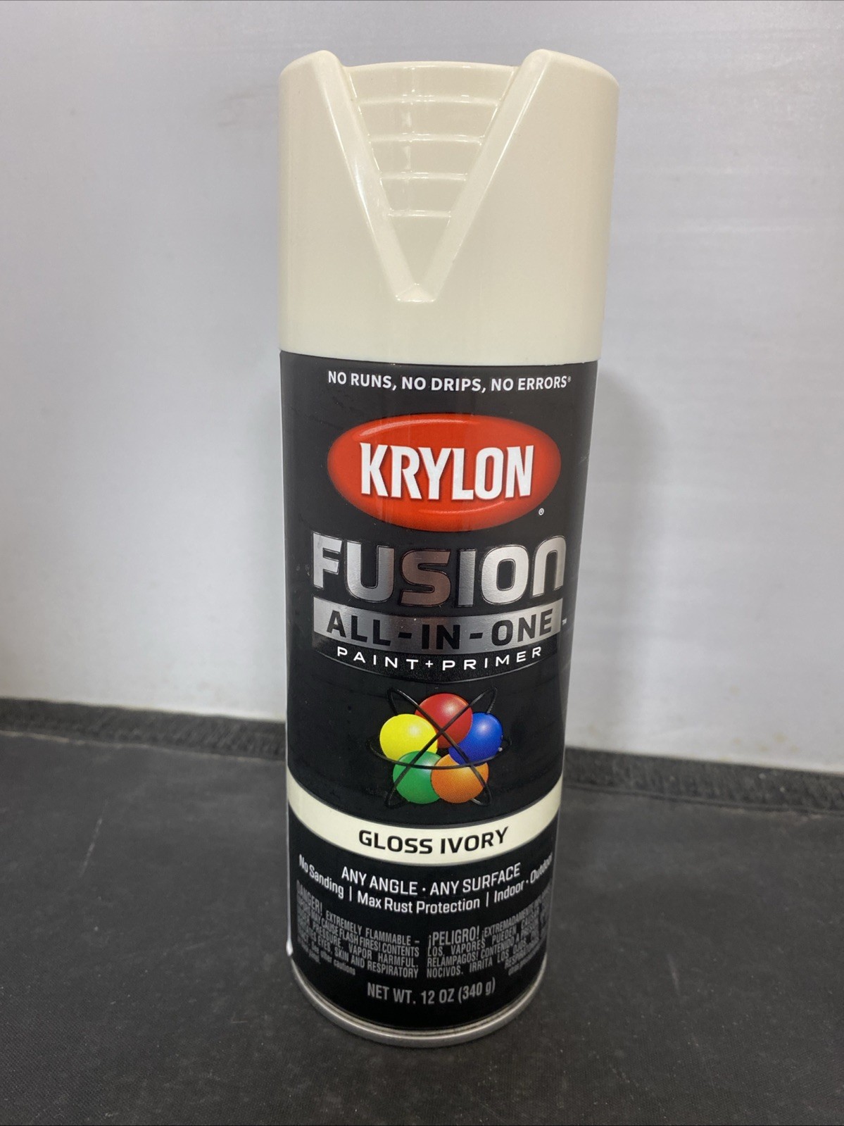 Krylon K02711007 Fusion All-In-One Spray Paint (Indoor/Outdoor) Gloss Ivory 12OZ