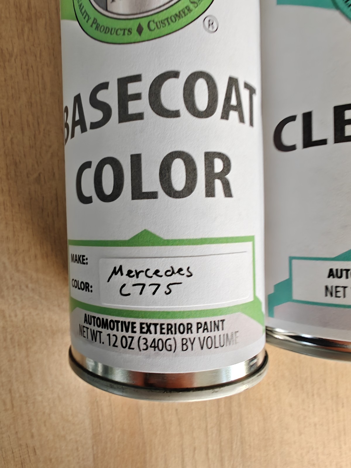Custom Mixed Paint Kit For Mercedes Benz C775 Alloy Silver Metallic And Clear