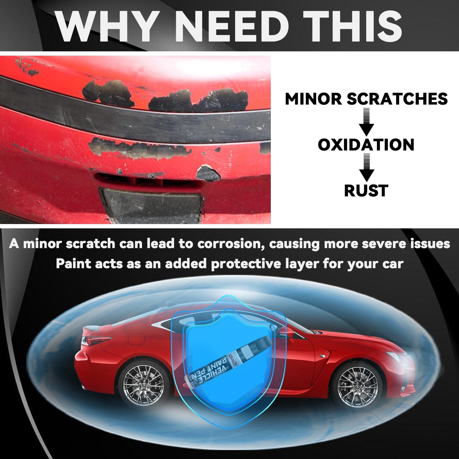 Pearl Red Touch Up Paint For Cars, Color Accurate Auto Paint, Professional