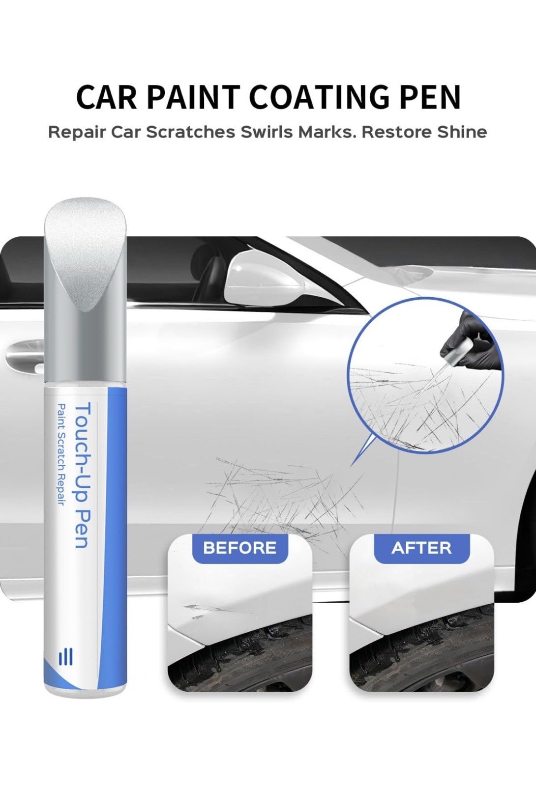 149/9149 Polar White Touch Up Paint Compatible with Mercedes-Benz