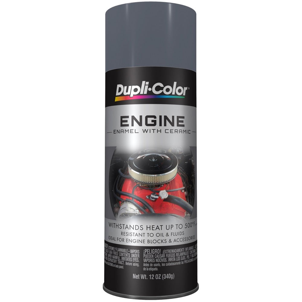 Duplicolor DE1611, Engine Enamel with Ceramic, New Ford Gray, 12 oz Aerosol