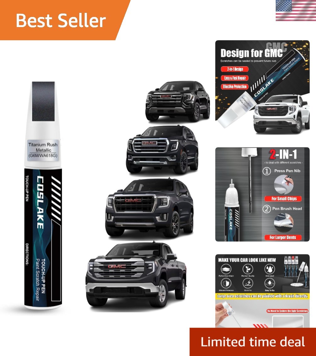 GMC Color-Matched Paint, Fast-Drying Touch Up Solution – 12ml for Sierra/Yukon