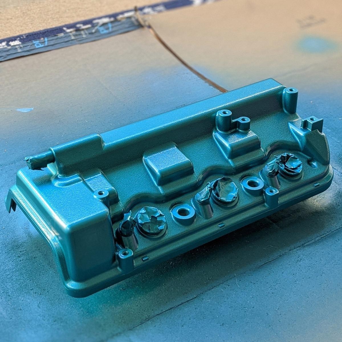 Metallic Blue Engine Blocks Restore Spray Paint + Gloss Clear Coating 2 Cans