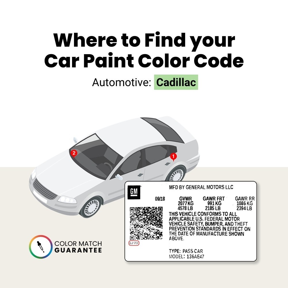 Cadillac Touch Up Paint by TouchUpDirect – Brush or Spray Paint – Choose A Color