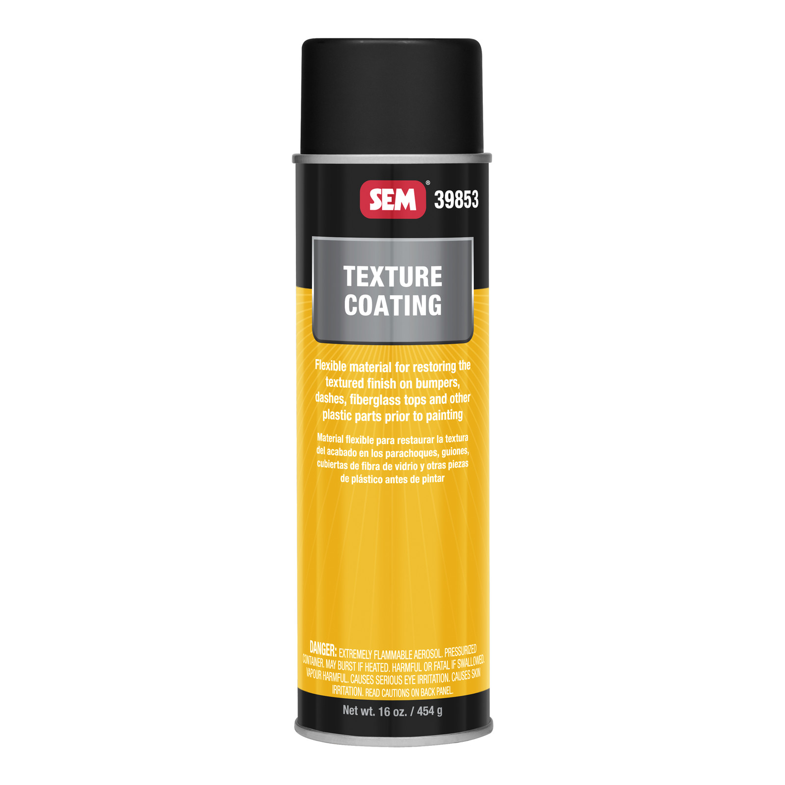 SEM 39853 Texture Coating Auto Bumper Dashboard Plastic Spray Coat 16oz