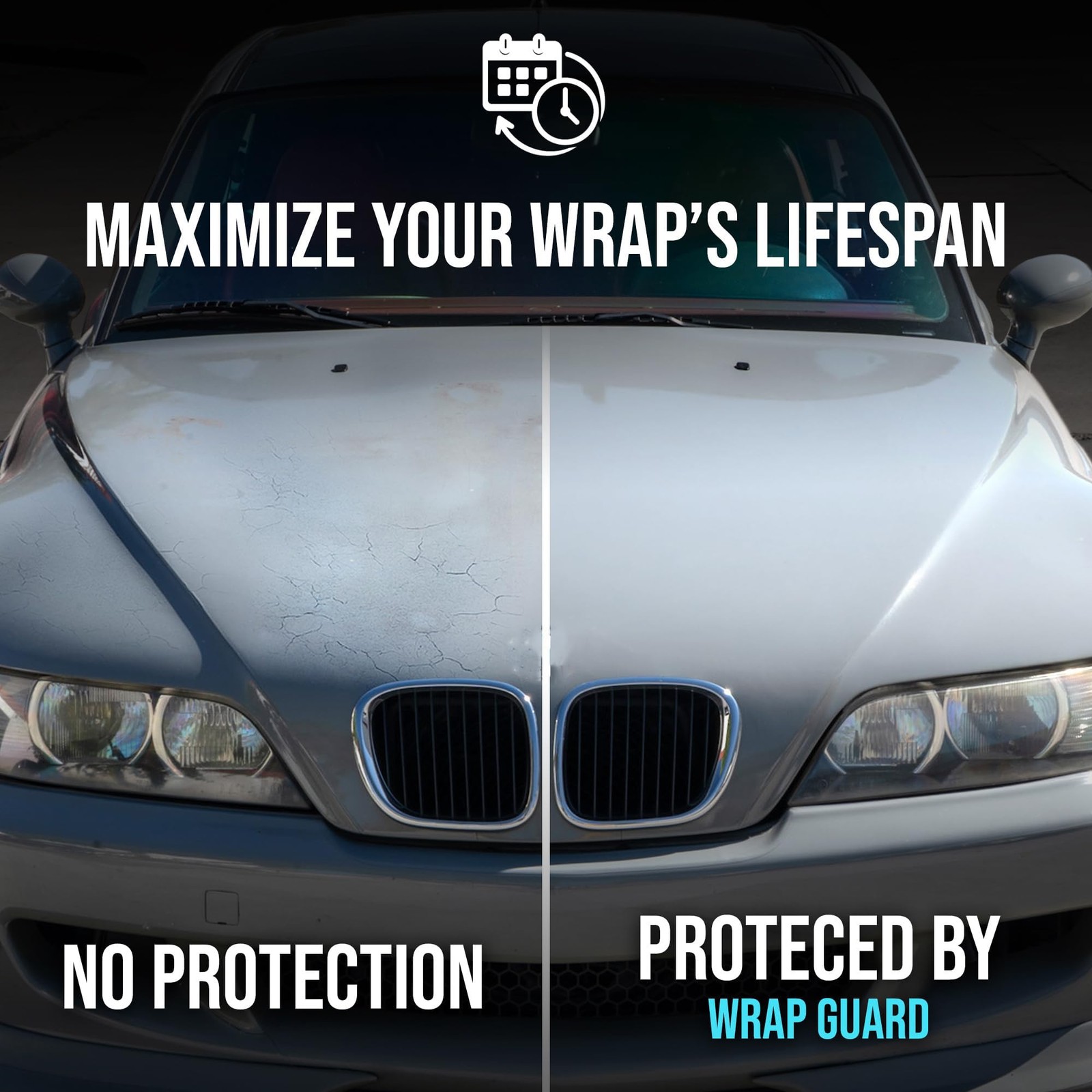 Rev Auto Wrap Guard – Cleans, Hydrates & Protects Car Vinyl 32 Fl Oz, Chrome